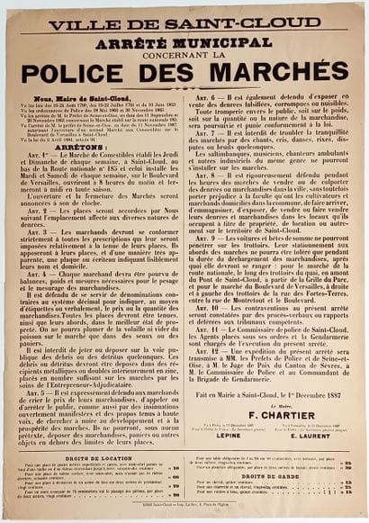 HAUTS-DE-SEINE. « Ville de SAINT-CLOUD. Arrêté...