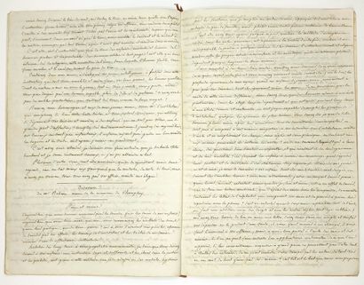 YONNE. CHAMPLAY - Handwritten notebook containing...