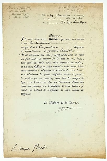 Joseph SERVAN DE GERBEY (Romans /Drôme 1741...