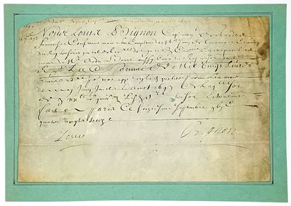 PARIS. 2 pieces: PARIS 1686. Denis BODIN...