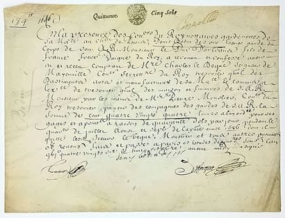 PARIS. 2 pieces: PARIS 1686. Denis BODIN...