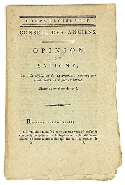 CURRENCY. Nicolas Louis de SALLIGNY (1736–1819),...
