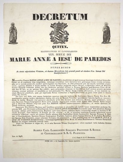 (SAINTE MARIE-ANNE DE PAREDES) ROME 1850...
