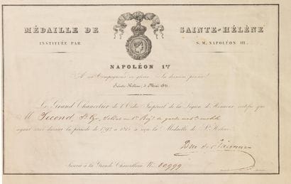 « MÉDAILLE DE SAINT HÉLÈNE, instituée par...