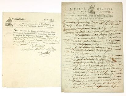 RHÔNE. LYON. “VILLE-AFFRANCHIE.” 2 DOCUMENTS:...