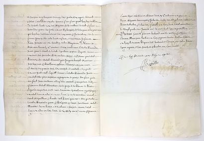 CÉLESTINS DE LYON (Rhône). Notarized contract...