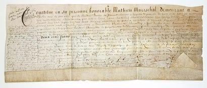 JURA. DOUBS. 2 scrolls: BESANÇON 1660. “...