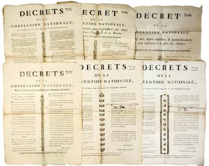 PUY-DE-DÔME. 1793. 6 POSTERS OF THE NATIONAL...