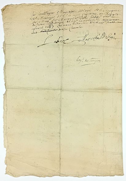AIN. BOURG. Quittance de Monseigneur de CLERMONT...