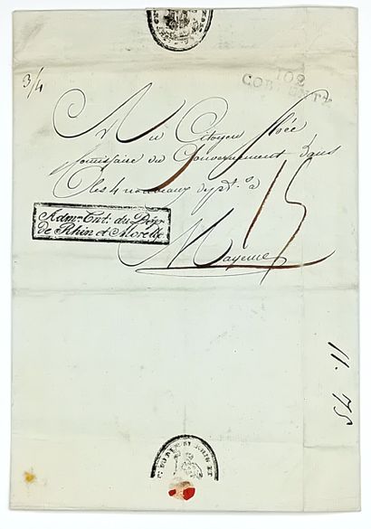 Regency of KREUZNACH. Signed letter from...