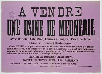HAUTE-LOIRE. BRIOUDE. « À Vendre une Usine...