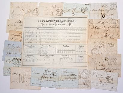 EURE. RIBBON MANUFACTURING. 17 business letters...