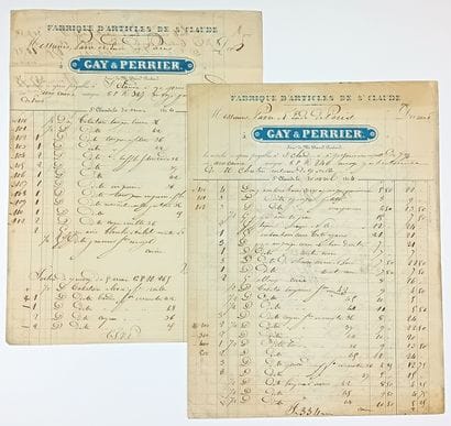 JURA. ST CLAUDE 2 Invoices on letterhead...