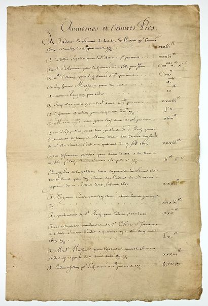 PARIS. 2 Pages: FUNERAL in PARIS in 1703...