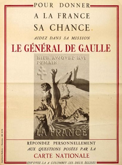 Général DE GAULLE 1947. “Pour donner à la...