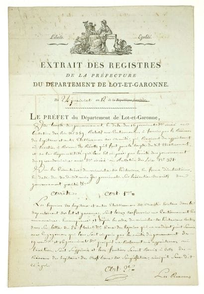 LOT-ET-GARONNE. Excerpt from the records...