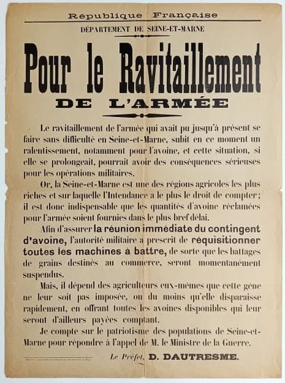 SEINE-ET-MARNE. « Pour le Ravitaillement...