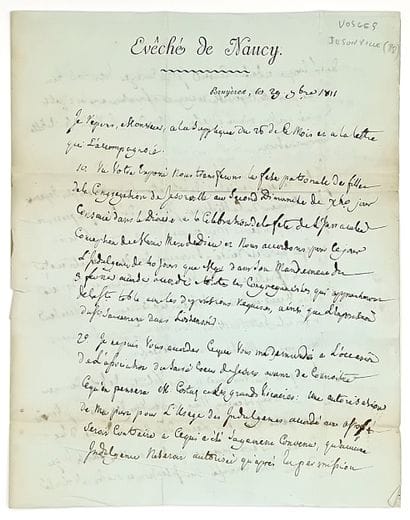 VOSGES. “DIOCESE OF NANCY. (54)” BRUYÈRES...