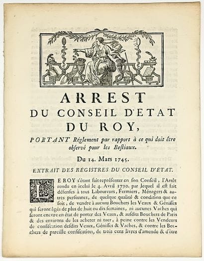 BOUCHERIE. NORD. « Arrest du Conseil d’État...