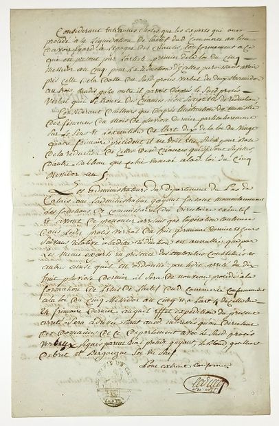 PAS-DE-CALAIS. ARRAS. Excerpt from the Registers...