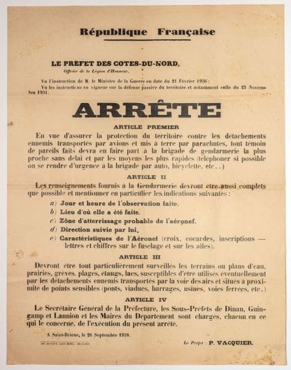 (CÔTES D’ARMOR) ARRÊTÉ du Préfet des Côtes...