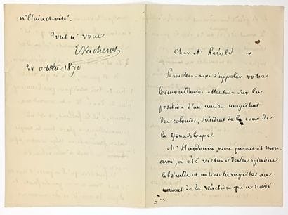 GUADELOUPE. ESCLAVAGE. Lettre du 24 Octobre...