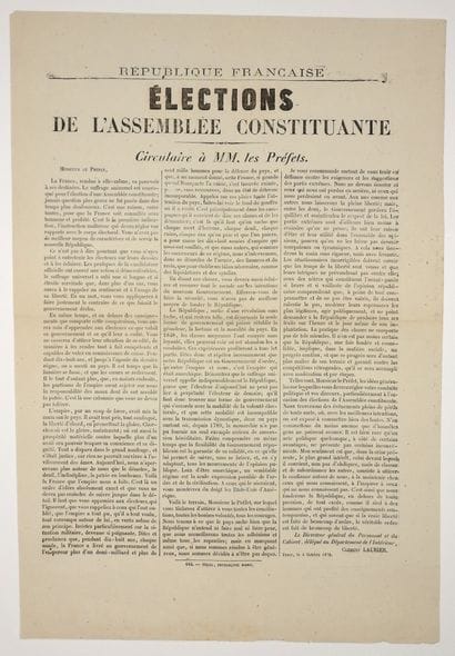 INDRE et LOIRE. ÉLECTIONS DE L'ASSEMBLÉE...