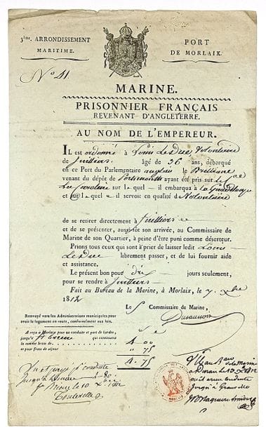 NAVY. PORT OF MORLAIX, Finistère. “French...