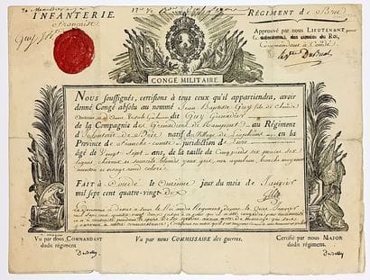 NORD. 2 Congés militaires 1790- 1792, quelques...