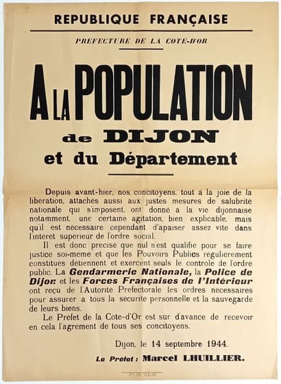 LIBÉRATION DE LA CÔTE D'OR 1944. Marcel LHUILLIER...