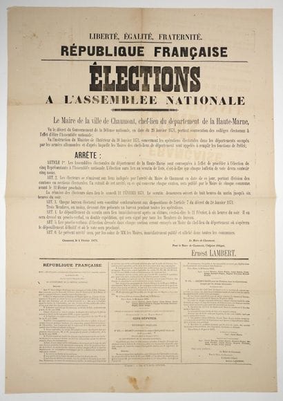 HAUTE-MARNE. 1871. ÉLECTIONS À L'ASSEMBLÉE...
