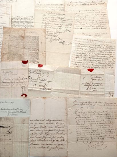 GARD. 26 letters and documents (1657–1844):...