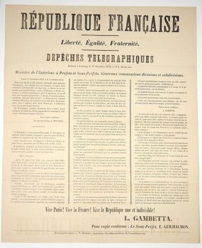 VENDÉE. NOUVELLES DU SIÈGE DE PARIS par BALLON...