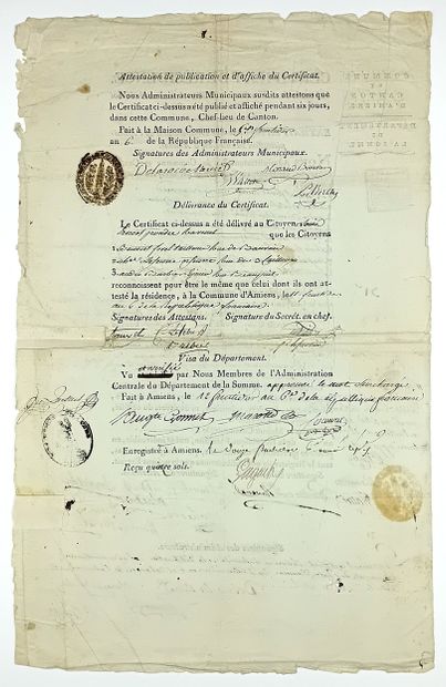 SOMME. Certificate of residence issued by...