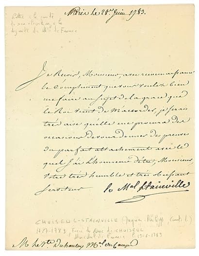 Maréchal de STAINVILLE, Jacques Philippe...