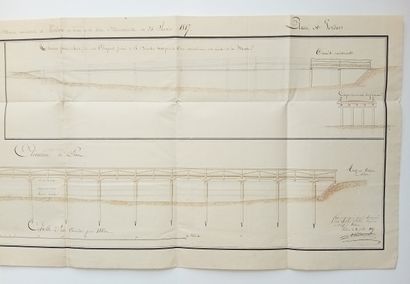 MEUSE. Place de VERDUN. Drawing for the reconstruction...