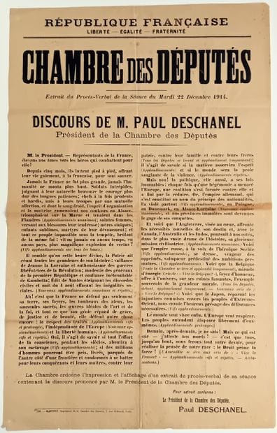 « DISCOURS de M. Paul DESCHANEL Président...