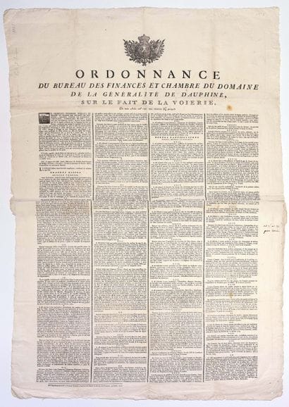 DAUPHINÉ. « Ordonnance du Bureau des Finances...