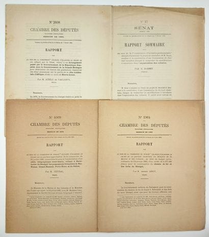 COLONIES D’AFRIQUE. 5 Imprimés in-4° : «...