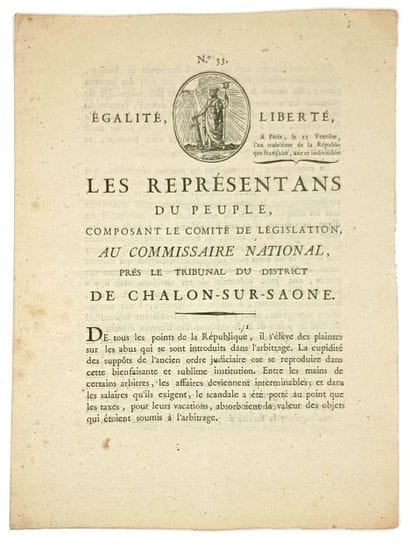 SAÔNE-ET-LOIRE. Address: “THE PEOPLE’S REPRESENTATIVES...