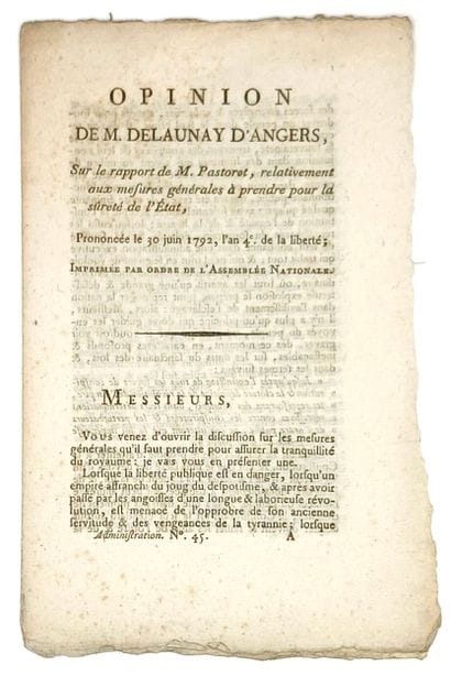 DELAUNAY D’ANGERS, Delegate from MAINE-ET-LOIRE—Opinion...