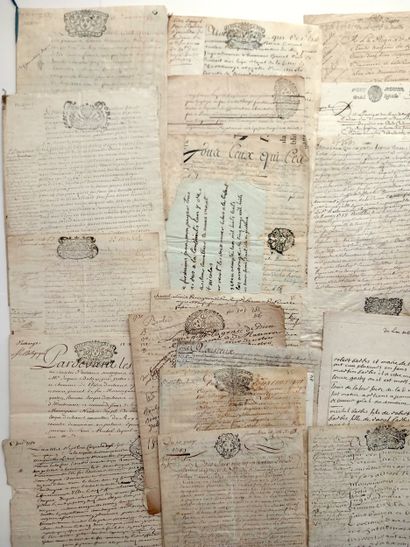 LOIRET. 24 manuscripts on parchment and paper...