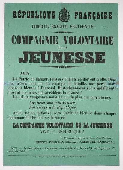 GRENOBLE (Isère). « COMPAGNIE VOLONTAIRE...