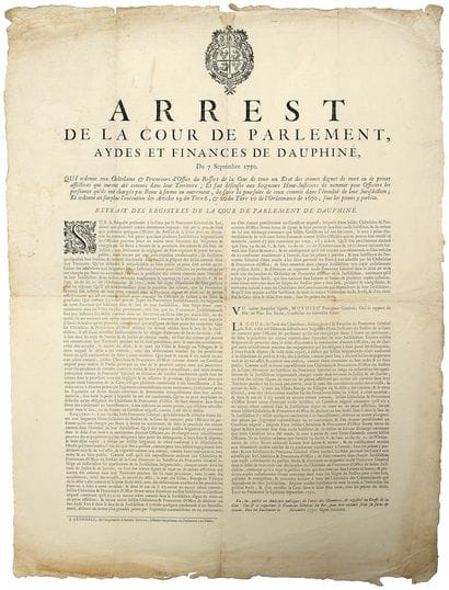 DAUPHINÉ. 1750. “Arrest de la Cour de Parlement...