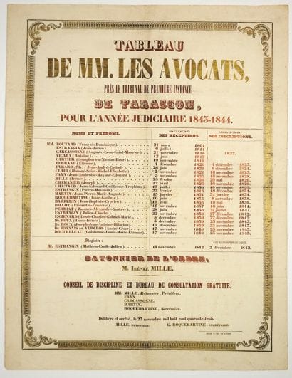 BOUCHES-DU-RHÔNE. 1842. TARASCON (Bouches-du-Rhône)...