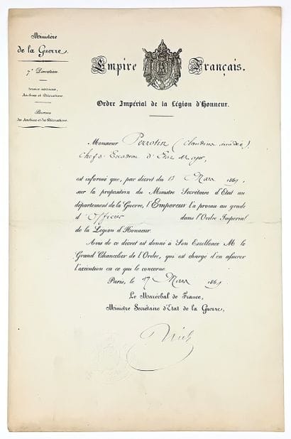 LÉGION D’HONNEUR. MARÉCHAL ADOLPHE NIEL (Muret/...
