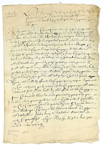 AIN. BOURG. Quittance de Monseigneur de CLERMONT...