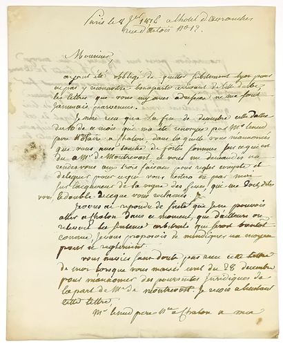PONCET DE LA COUR MAUPAS Antoine-François...