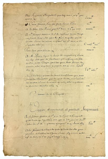 PARIS. 2 Pages: FUNERAL in PARIS in 1703...