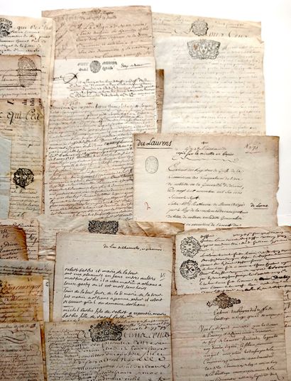 LOIRET. 24 manuscripts on parchment and paper...